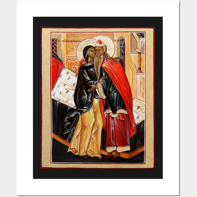 The Conception of John the Baptist. St Zechariah and St Elizabeth. Wall Art by Lala Lotos